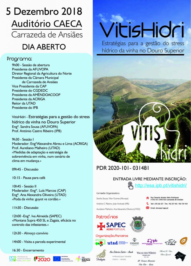 VITISHIDRI - Estratégias para a gestão do stress hídrico da vinha no Douro Superior