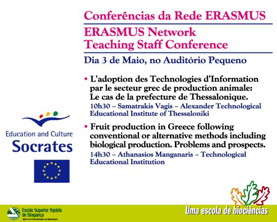 Conferências da Rede ERASMUS